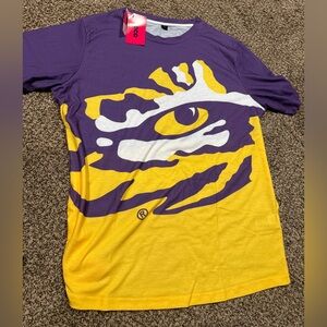 Forever Collectibles Purple and Yellow Eye Graphic Tee